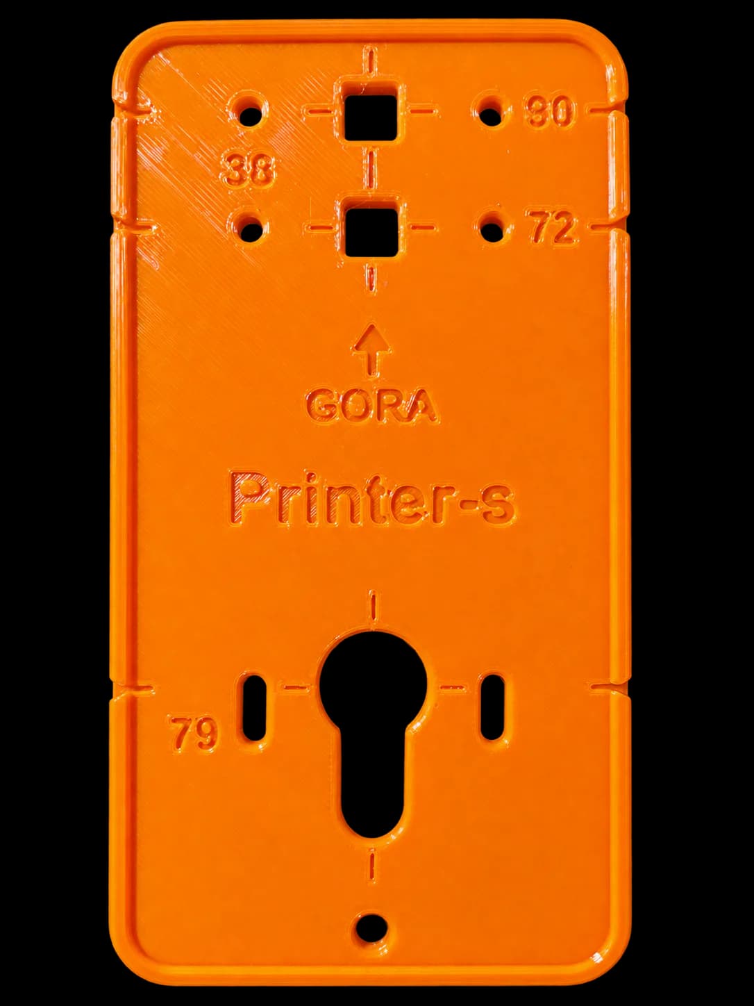 DUO-Türgriffschablone 72/90 mm - fertiges 3D-Druck-Produkt