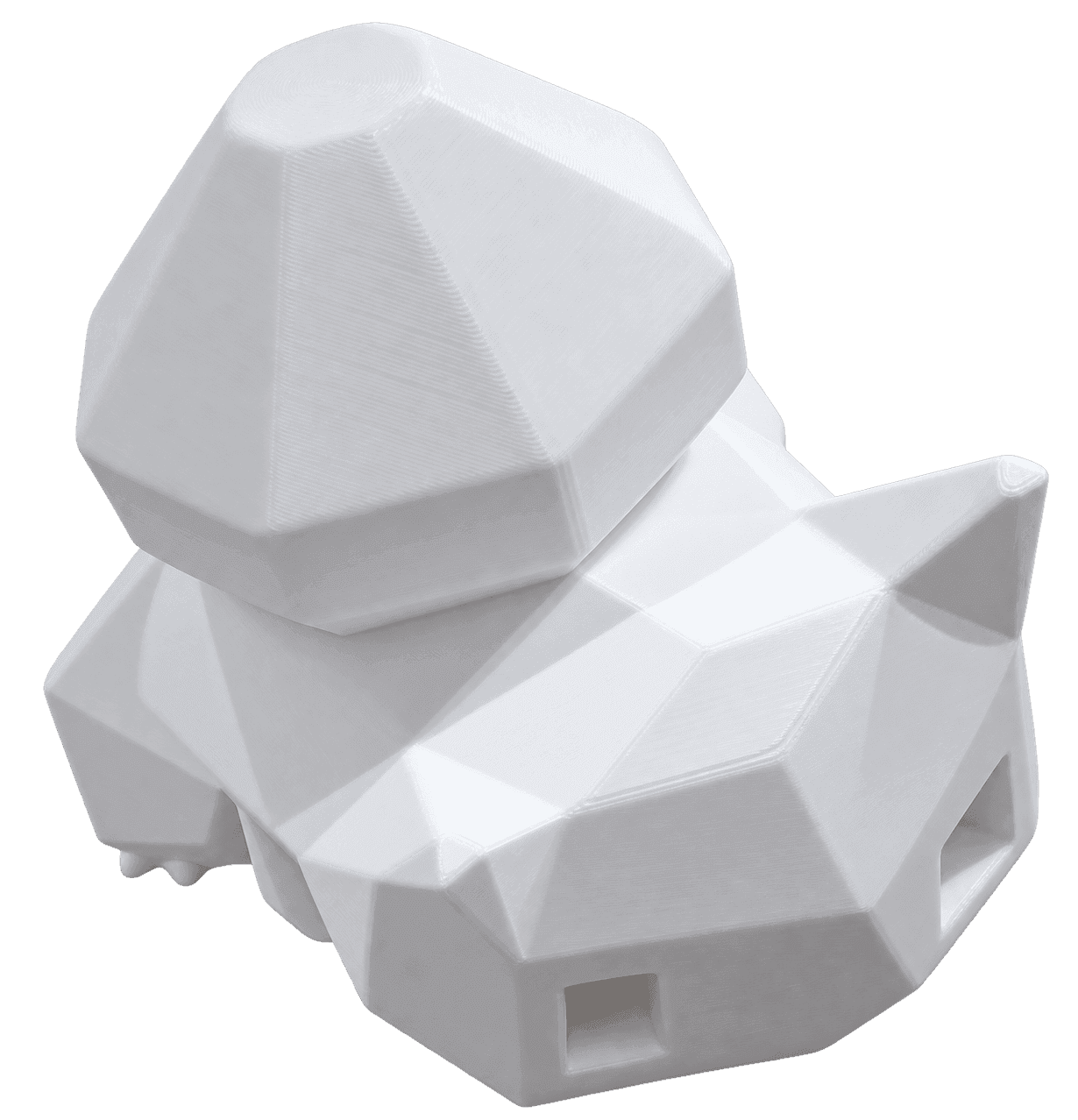 Figurka Bulbasaura low-poly z druku 3D - widok z tyłu
